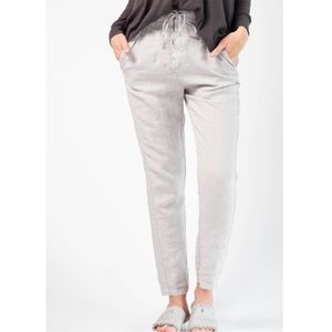 TRANSIT Par-Such Linen Blend Trousers 214 Button Fly Tie Waist Size US 4